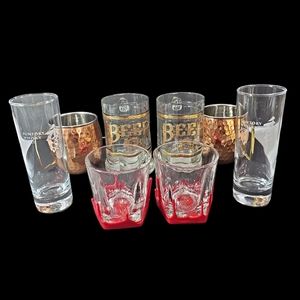 Barware Glass Set Of 8 Makers Mark, Moscow Mule, Vintage Beer Mugs, Suntori Toki